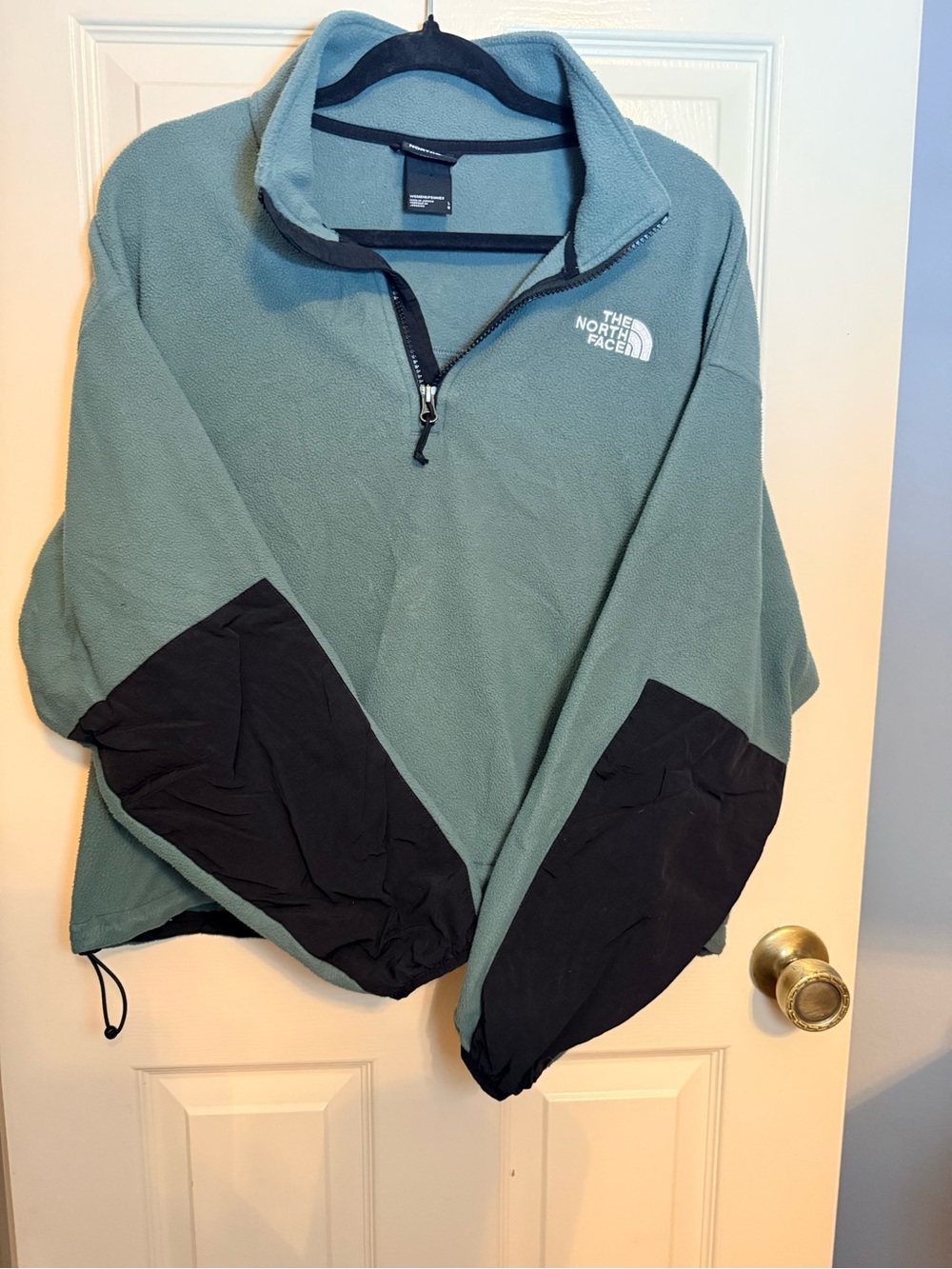 The North Face Large Women’s Kataka Fleece Jumper Agave Green Quarter Zip